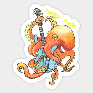 Octopus rock Sticker